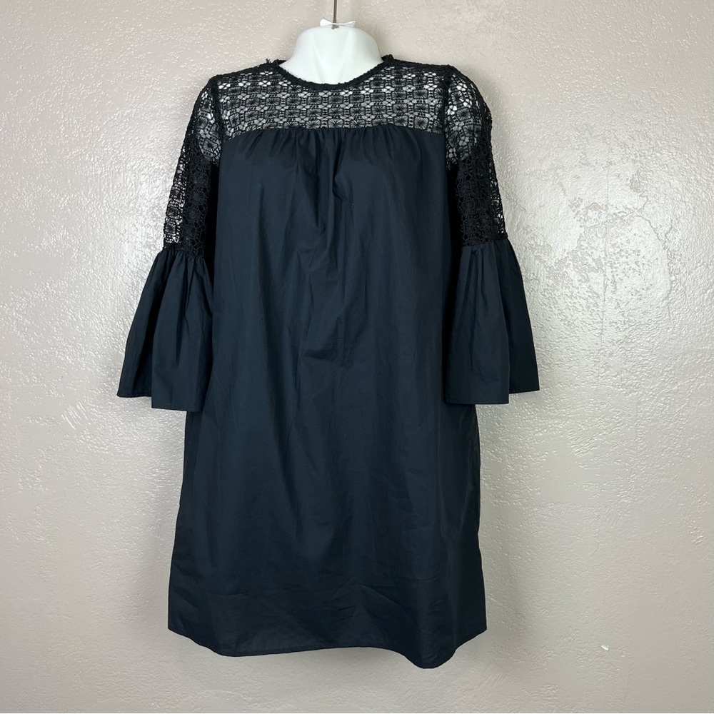 Chosse 5‎ Ítems For $30 Who What Wear Black Lace Detail Statement Sleeve Dress